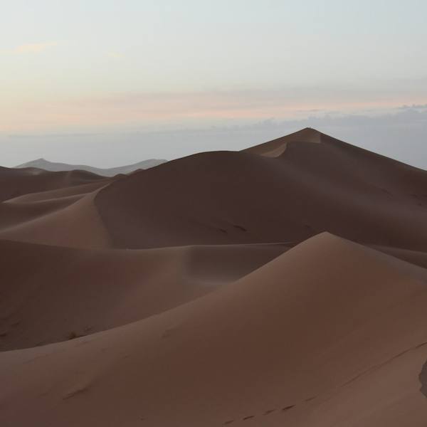 The Erg Chebbi dunes at first light